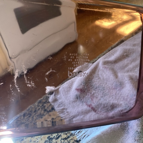 Pyrex Cranberry Visions 3 Qt. Glass Rectangle Pan Dish 235-R Vintage 80s - Picture 5 of 9